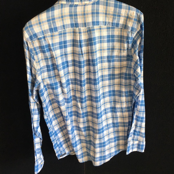 Blue plaid button down M slim fit - Picture 8 of 8